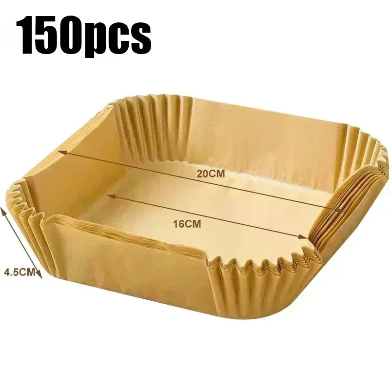 50/100pcs Square Silicone Oil Paper Mini Air Fryer Liner Suitable For Most Air Fryers Non Stick Air Fryer