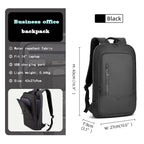 MARK RYDEN Thin Backpack For Laptop 15.6in Waterproof Minimalist Backpack Ykk Zipper