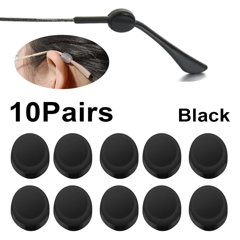 20pcs Anti-slip Silicone Ear Grip Glasses Eyeglasses Leg Ear Hook Stopper Bracket Fastener Accessories Temple Tip Eyewear Holder