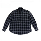 Male Original 2024 Autumn New Hot Diamond Beads Diamond Plaid Men's Women's Long-sleeve Shirts Trendy Light Luxury Shirts Jacket