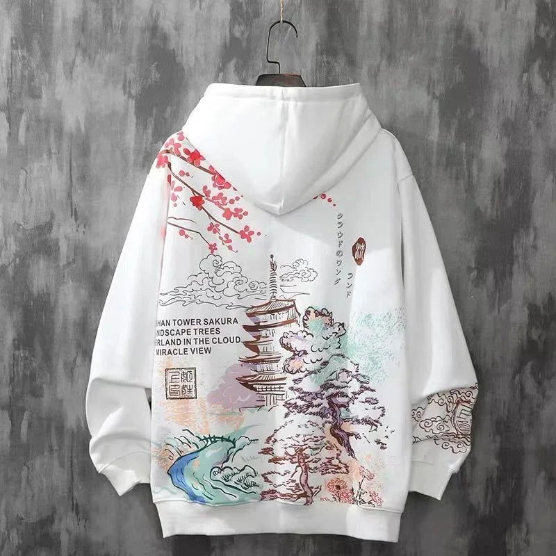 Wholesale DropShipping Anime Hoodies Sweatshirts Chinese Style Black Hoodies Harajuku Oversized Pullovers Sweatshirts CS455