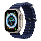 Ocean Strap for Apple Watch Ultra 2 Band 49mm 44mm 40mm 45mm 41mm 42mm 46mm 38mm Silicone Bracelet iWatch Series 10 9 SE 8 7 6 5