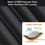 1PC Durable 600D Soft Waterproof Winch Dust Cover Driver Recovery 8,000 -17,500 Lbs Black Car Accessories