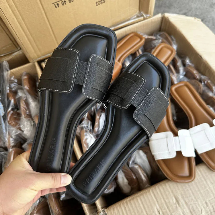 Summer Women Comfortable Flip Flops Anti-Slip Flat Slippers