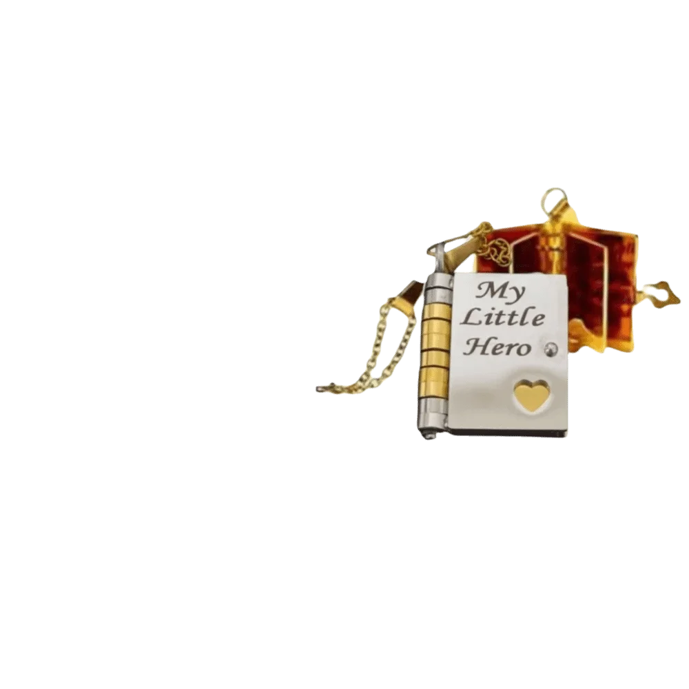 Openable Daughter Book Necklace Stainless Steel Gold Color Message Mini Book Pendant Necklace with Pages of Engraved Information