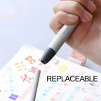 Press Retractable Pencil Eraser Correction Supplies Pen Style Pencil Rubber Writing School Supplies Stationery