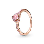 Hot Selling Original Rings Red Pink Heart Zircon Ring Size 6 7 8 9 Wedding Fashion High Jewelry Gifts for Women
