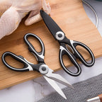 Scissors Stainless Steel Kitchen Household Bone Scissors Chicken Wings Fish Chopper Bottle Opener Clip Walnut Kitchen Tools