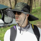 For Outdoor Camping Fishing Hiking Sunscreen Fisherman Hat Solar Fan Cap Portable Solar Charging Cap with Fan Suitable