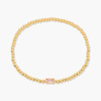 Miranda Unique Birthstone Bracelet 18K Gold Plated Stainless Steel Hypoallergenic Stretch Braceletable Jewelry Gift For Mom