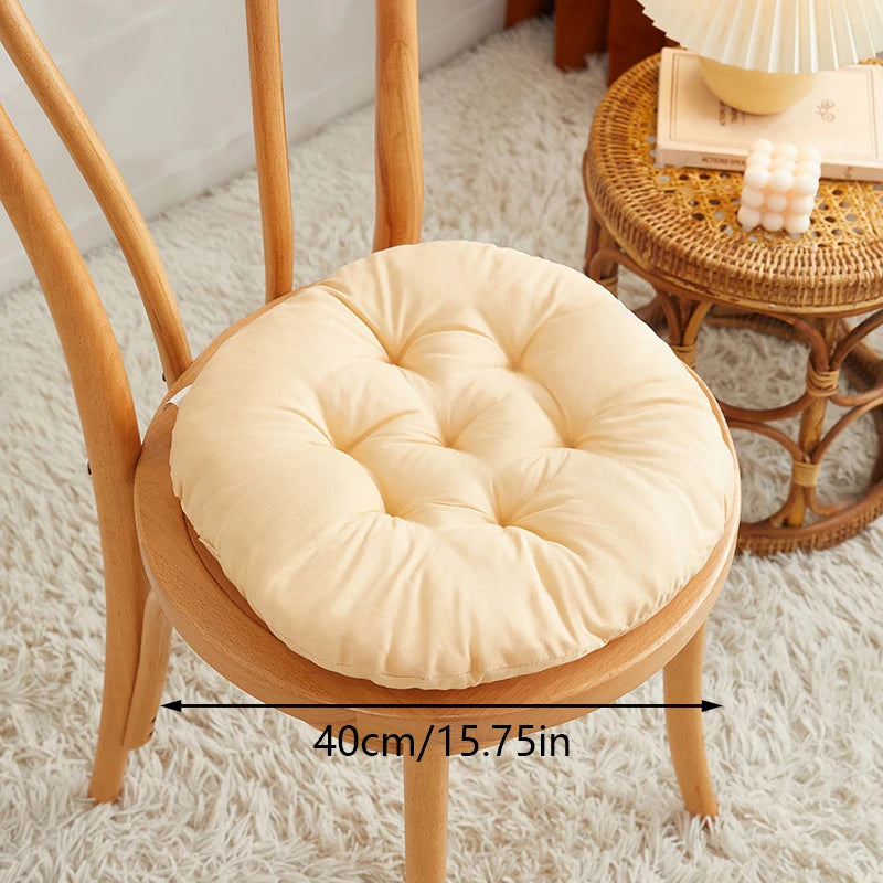 Office Chair Cushion Color Round Cushion Winter Warmth Cushion Household Dining Sofa Seat Pad Student Stool Butt Cushion