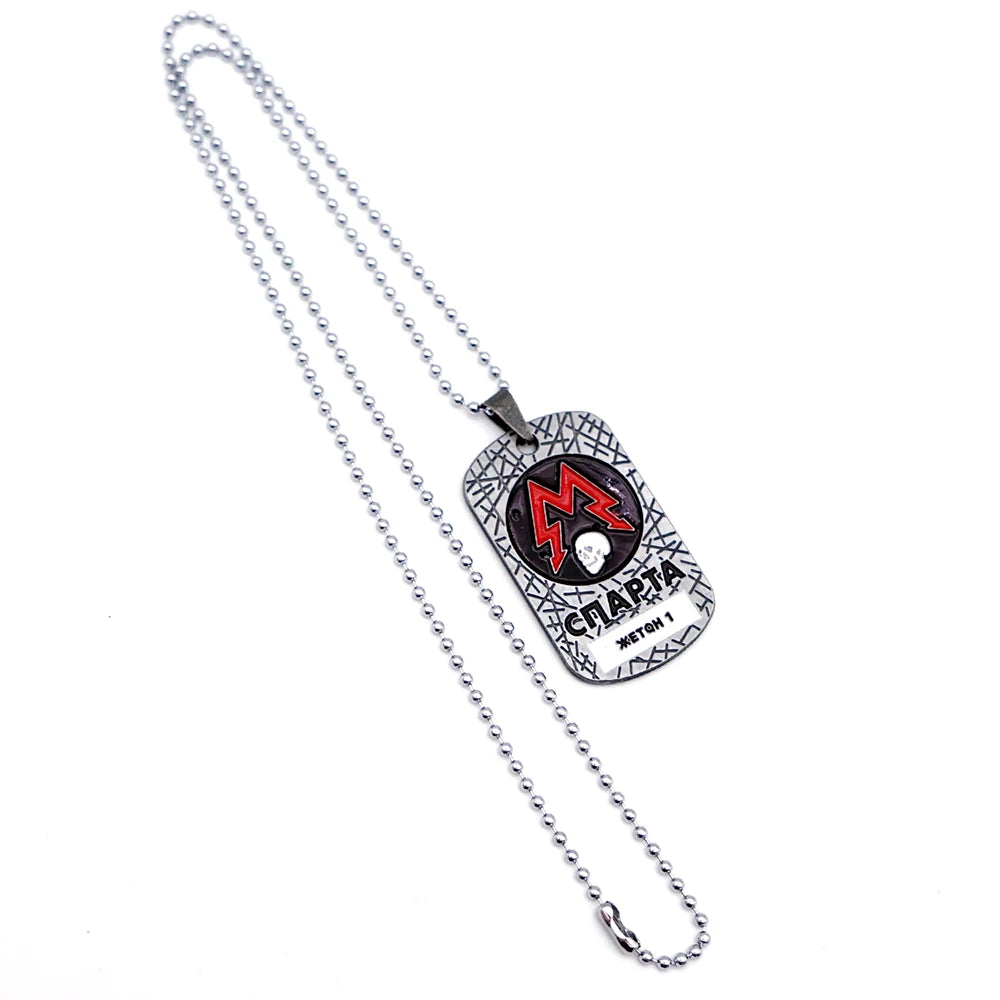 Metro 2033 Necklace for Men Women Classic Game Necklaces Fashion Accessory Jewelry Pendant Metal Chain Choker Collares Gift