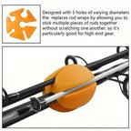 Non-Slip Silicone Rod Ball Retaining Clip Rod Holder Protector-Secure Rod Fixation Clip-Elastic Durable Anti-Drop Fishing Gear