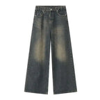 IEFB Wide Leg Jeans New Simple Style Pocket Zipper Casual Male Denim Pants 2025 Spring Fashion Men's Trousers Looes 9C1519