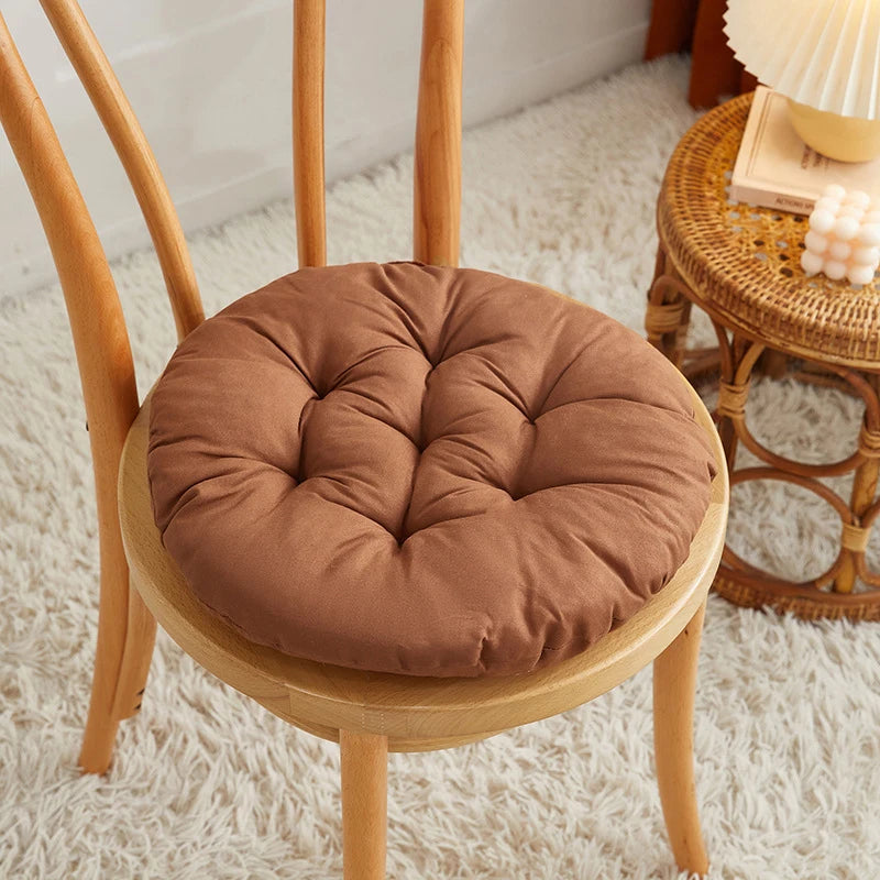Office Chair Cushion Color Round Cushion Winter Warmth Cushion Household Dining Sofa Seat Pad Student Stool Butt Cushion