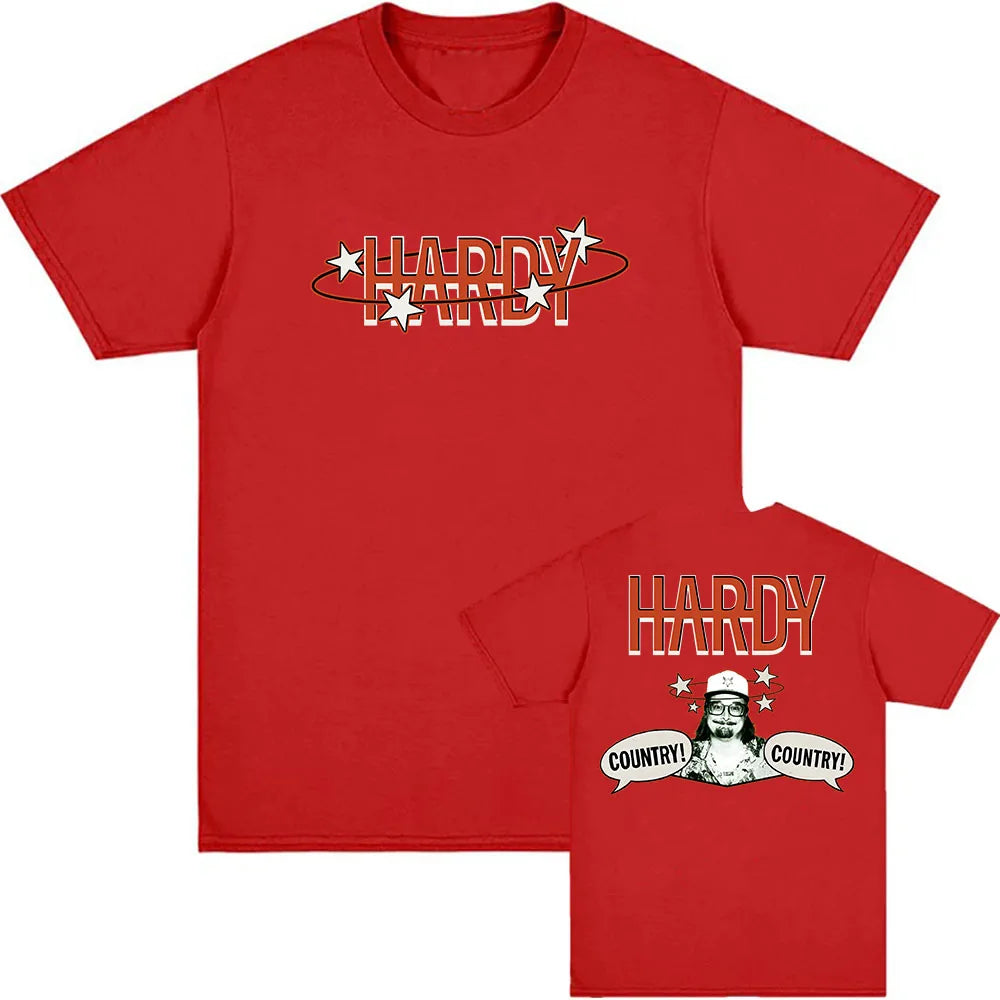 HARDY COUNTRY! COUNTRY! T-shirt Short Sleeve Fashion Male Tshirts 2025 NEW Album Graphic T Shirt Unisex Streetwear Grunge Tees