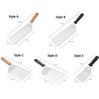 With Blade Grill Spatula Square/rectangle Head Griddle Spatula Pancake Scraper Anti-scald Handle Steak Spatula Burger