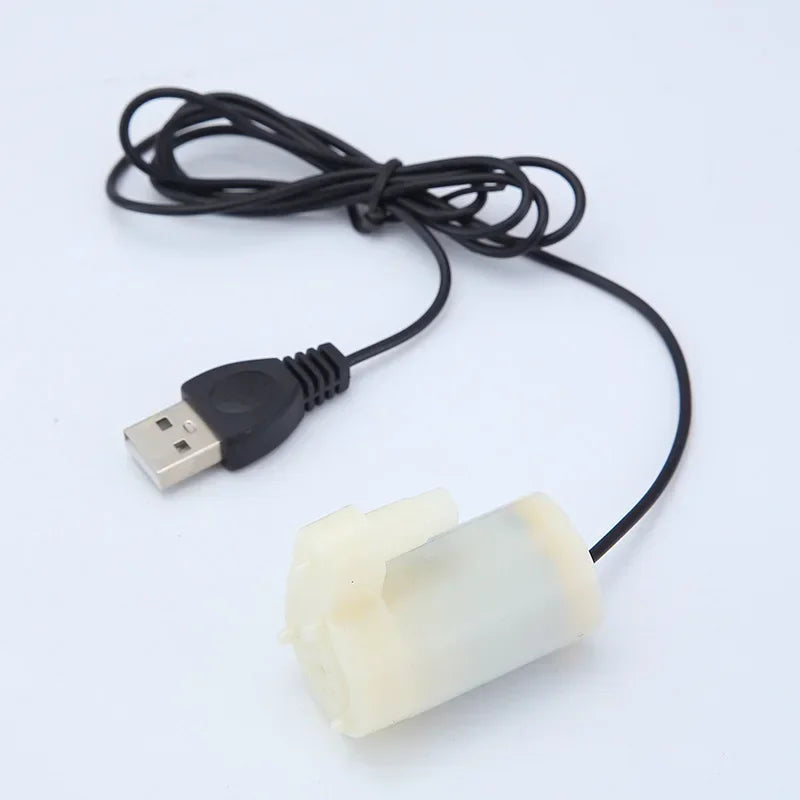 Silent 5V Submersible Pump USB  Cable DC Low Voltage Motor Pump Portable Hydroponics Fish Tank Circulating Water Crafts Fountain