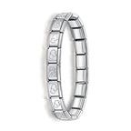 Hapiship New Women's Jewelry 9mm Width Itanlian Elastic Charm Bracelet Fashion Stainless Steel Bangle ST-