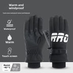 Winter Cycling Gloves Non Slip Touch Ski Gloves Snowboard Accessories Waterproof Pocket Warm Men's and Women's Gloves