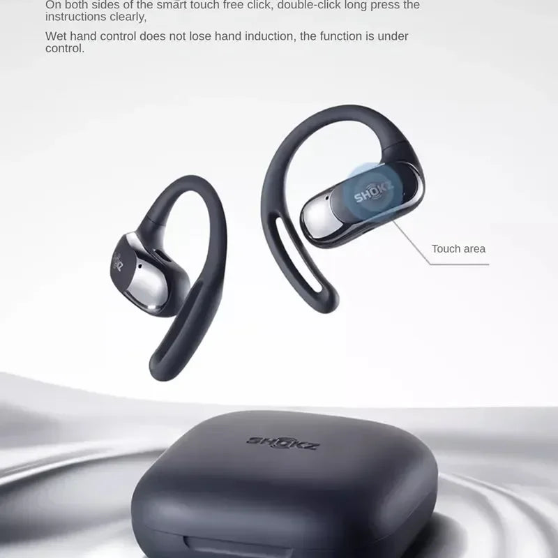 Hot Sale SHOKZ OpenFit Air Wireless Bluetooth Earphone Open Ear IP54 Waterproof Earhooks Sports Earbuds Support APP