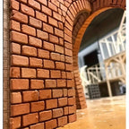 1:16 Scale 50PCS Realistic Mini Bricks for Crafts Red Gray Handmade Model Brick Walls Landscapes, Hobby Projects & Construction