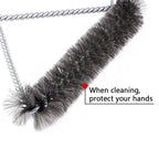 Barbecue Brush 3-Sided Barbecue Line Brush With Hanging Ring Suitable For Barbeque Cleaning On Weber Charcoal Grill Porcelain