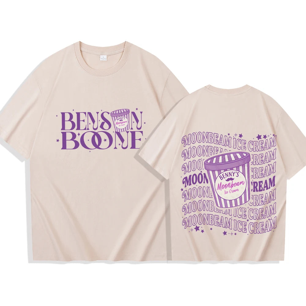 Benson Boone Moonbeam Ice Cream T-shirt Tour 2025 Merch Unisex Pullover Tops