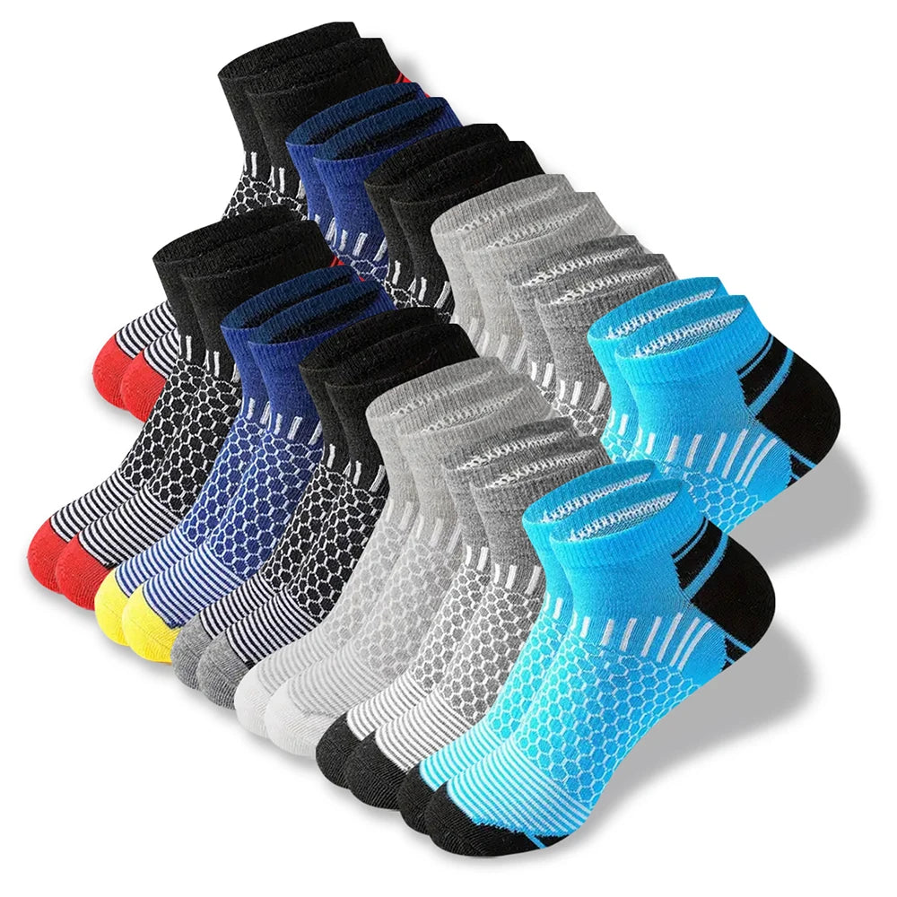 6/12 Pairs Colorful Men's Low Tub Socks Fashion Comfortable Autumn Classic Black Business Sock High-quality Men's Short Socks
