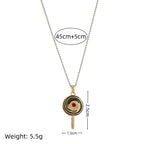 18K gold-plated ladies' cute food, fun Y2K dessert pendant necklace suitable for girls and teenagers