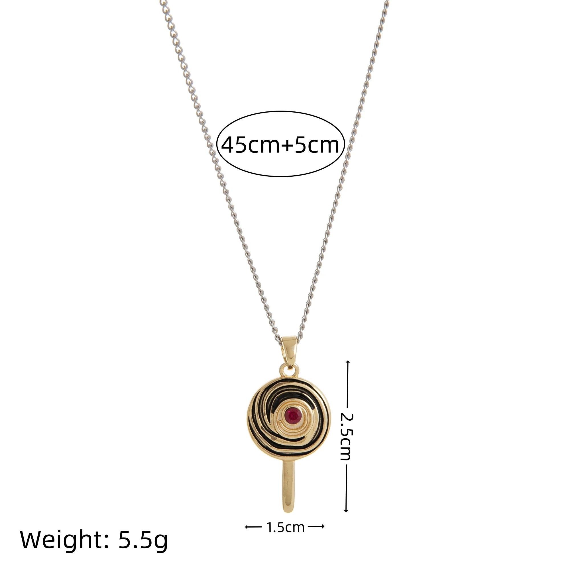 18K gold-plated ladies' cute food, fun Y2K dessert pendant necklace suitable for girls and teenagers