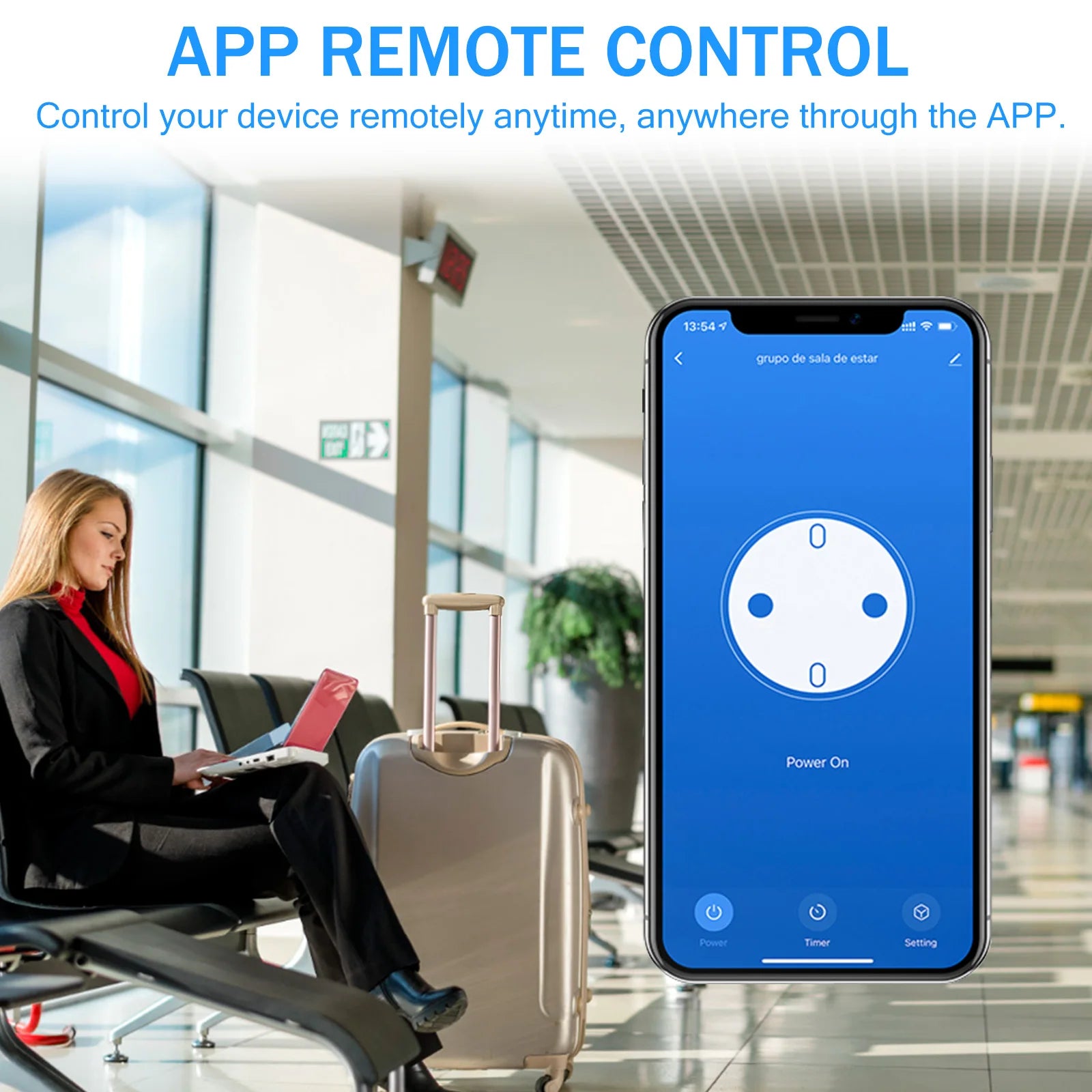 AU smart WiFi plug and socket, with energy monitor, voice control Alexa/ Google, remote control and timer 2.4GH 16A