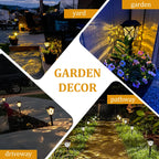 2pcs Led Solar Lawn Lights Outdoor Lamp Waterproof Warm Light Garden Courtyard For Walkway Path Villa Landscape Lights