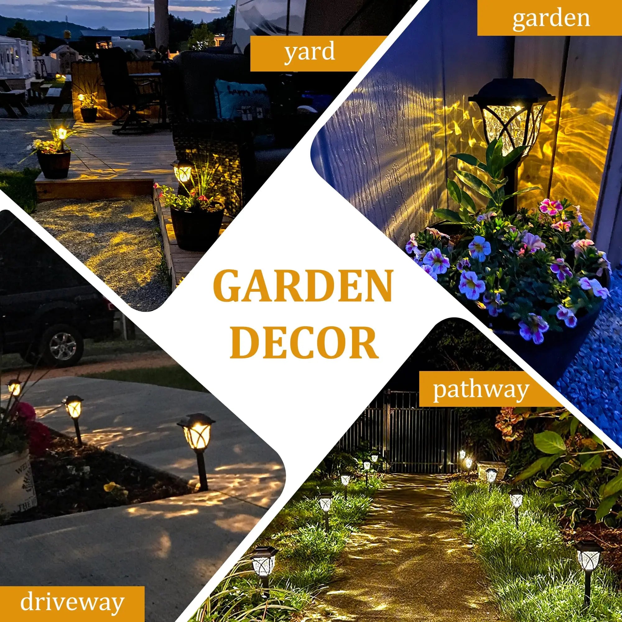 2pcs Led Solar Lawn Lights Outdoor Lamp Waterproof Warm Light Garden Courtyard For Walkway Path Villa Landscape Lights