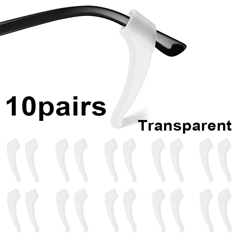 20pcs Anti-slip Silicone Ear Grip Glasses Eyeglasses Leg Ear Hook Stopper Bracket Fastener Accessories Temple Tip Eyewear Holder