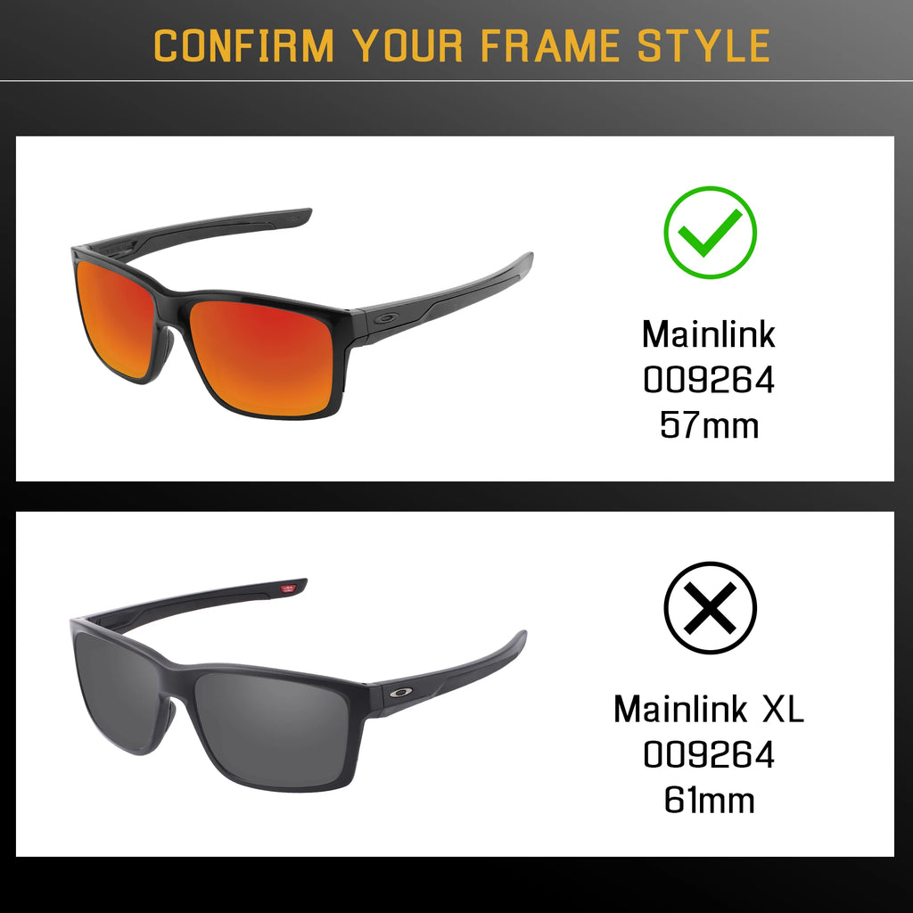 Bwake Polarized Replacement Lenses for-Oakley Mainlink OO9264-57mm Sunglasses Frame - Multiple Options
