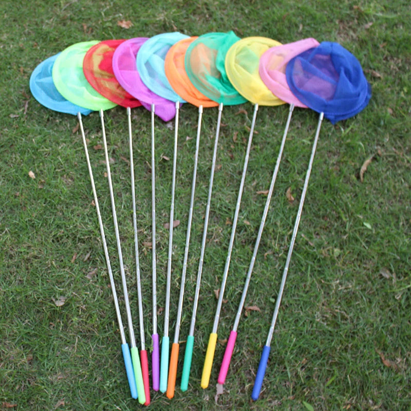 Retractable Fishing Net Insect Butterfly Dragonfly Net Outdoor Portable Fishing Net Children Fun Game Fishing Toys