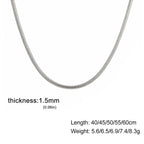 Cazador Stainless Steel Snake Chain Necklaces for Women Men Jewelry 2025 0.9mm 1.2mm 1.5mm 2mm Thickness Chains Birthday Gift