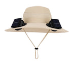 Double Fan Sun Hat For Men Summer Outdoor  Fishing Sun Protection Visor Fisherman Hat 12CM Wide Brim Breathable Bucket Hat Male