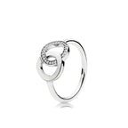 Valentine's Day Gift Red White Heart Stone 925 Sterling Silver Bow Elegance Ring For Women Jewelry Rings For Wedding Party