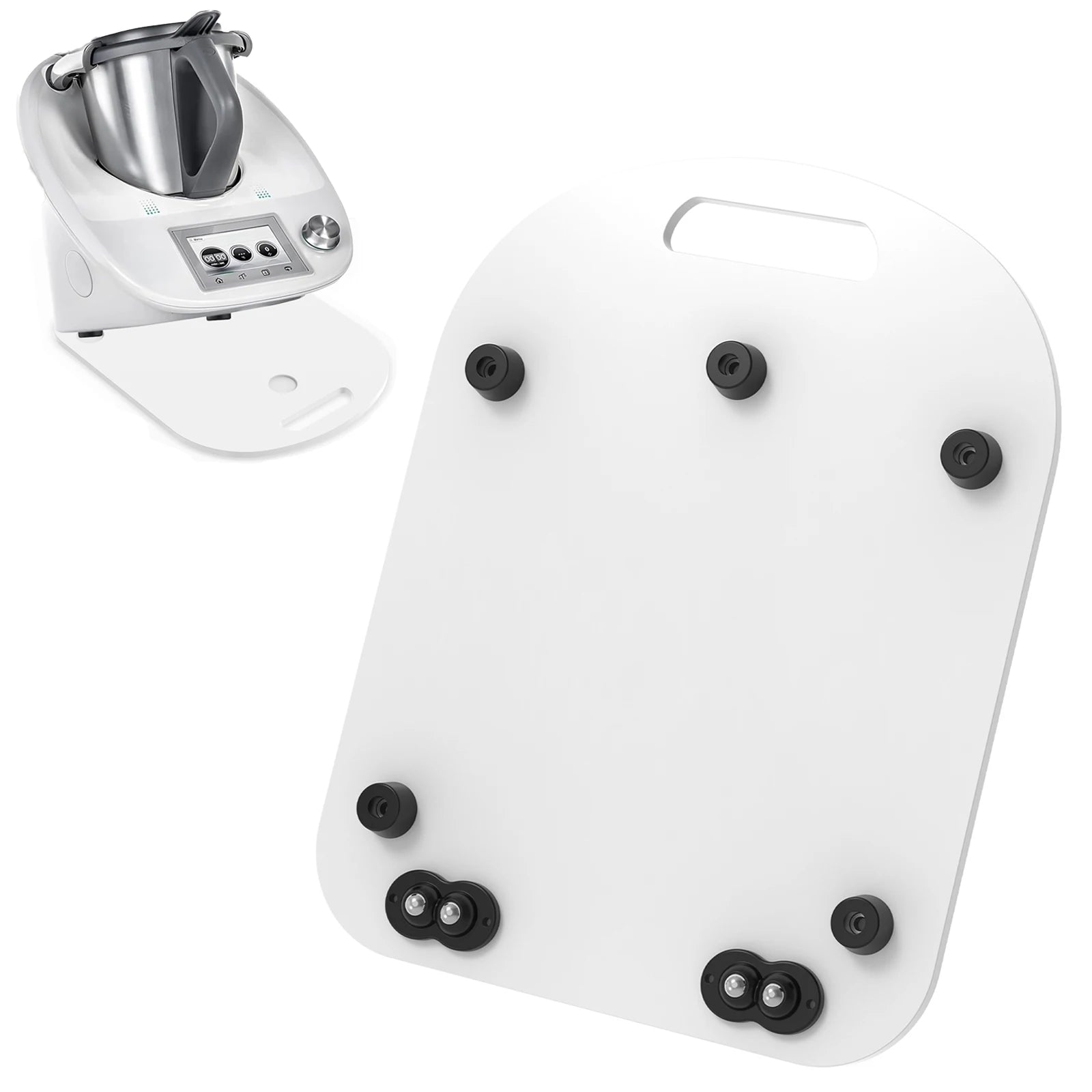 Sliding Board for Thermomix TM5 TM6 Gliding with Wheels for Food Processors Sliding Mat Easy Moving