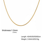 Cazador Stainless Steel Snake Chain Necklaces for Women Men Jewelry 2025 0.9mm 1.2mm 1.5mm 2mm Thickness Chains Birthday Gift