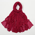 New Arrival Crinkle Rayon Hijab Women Muslim Scarf Shawls Solid Headscarf Wraps Big Size Plain Islamic Turban Headbands Foulard