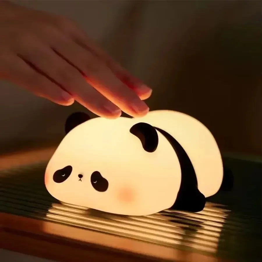 Giraffe Silicone Night Light Timer Sleep Pat Lamp USB Rechargeable Night Lamp for Children Kids Boys Gift Room Decor Cute Animal