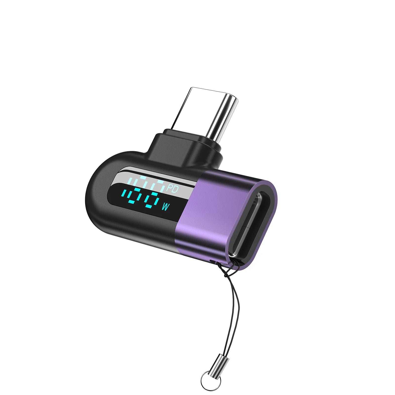 PD120W USB C Adapter OTG 90 Degree Elbow Diigital Display Type C To Type C Adapter for iPhone 16 15 Laptop Xiaomi Samsung