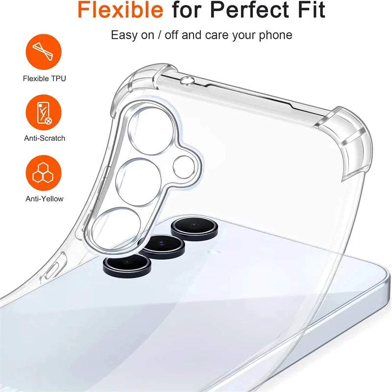 Shockproof Case For Samsung Galaxy A55 A54 5G A15 A35 A25 A34 A14 A24 A33 A53 A13 A32 A73 A52 A12 A16 A56 A36 A26 Phone Cover