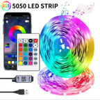 1-30M 5V USB Bluetooth LED Strip Light SMD 5050 5V RGB Flexible LED Strip Bluetooth APP Control Color Change For TV background