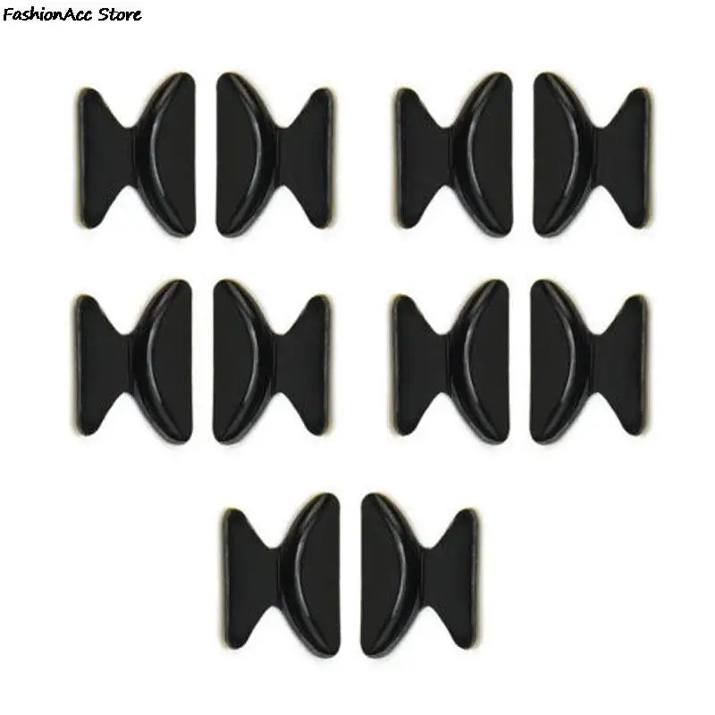 5Pairs Glasses Nose Pads Adhesive Silicone Nose Pads Non-slip  Clear, Black Thin Nosepads For Glasses Eyeglasses Sunglasses