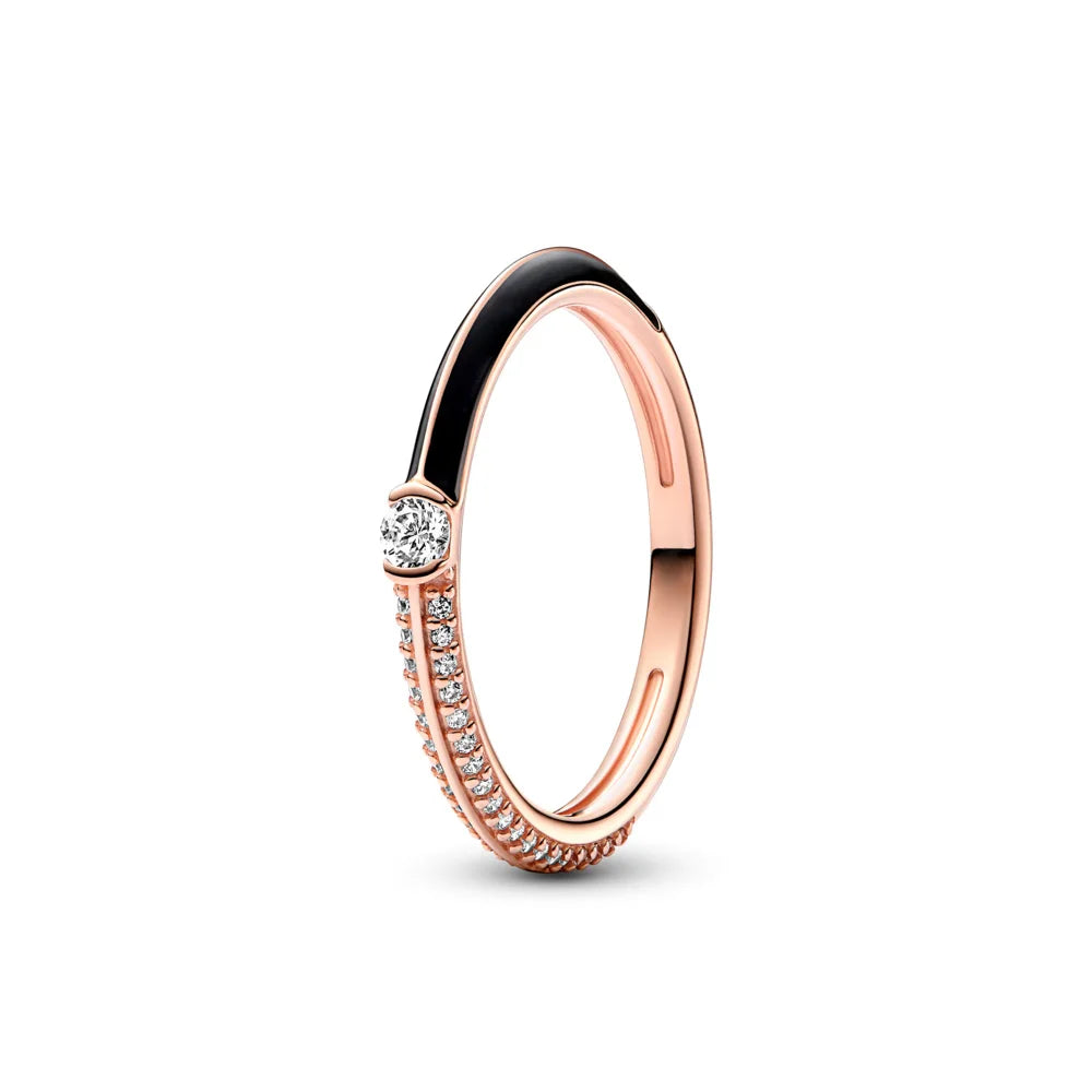 Hot Selling Original Rings Red Pink Heart Zircon Ring Size 6 7 8 9 Wedding Fashion High Jewelry Gifts for Women