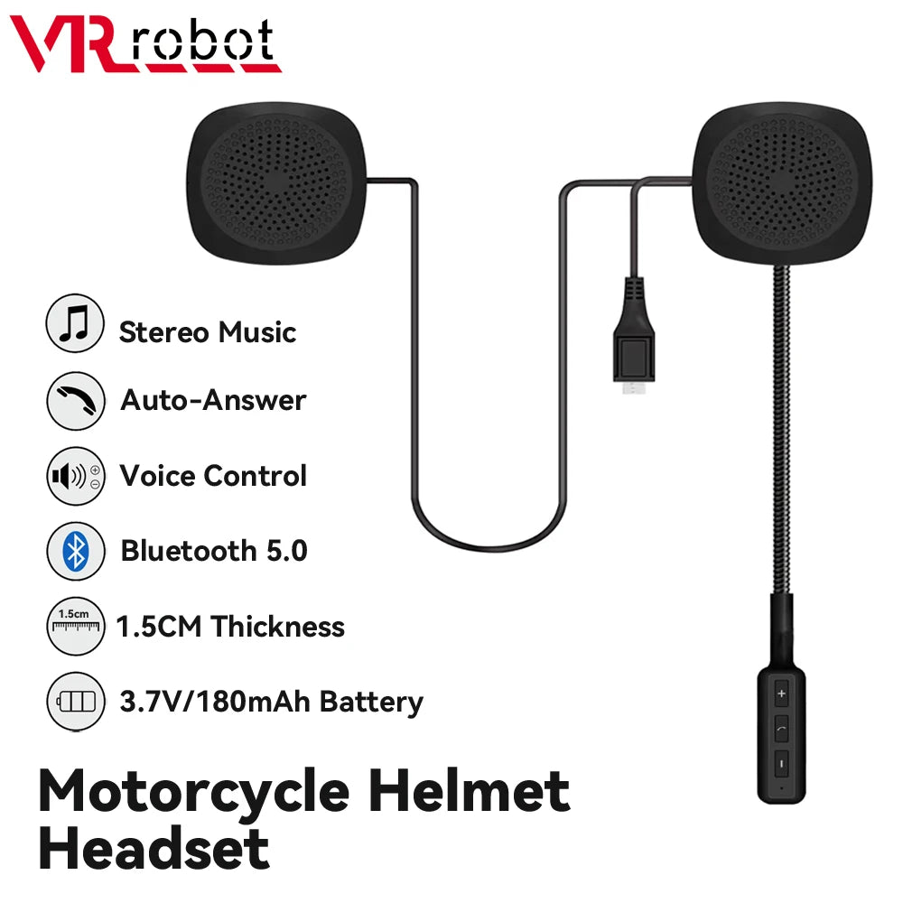 VR Robot Waterproof Bluetooth Helmet Headset Motorcycle Wireless Handsfree Headphones Motor Bike Stereo Music Earphones Speaker